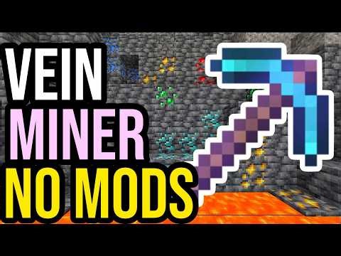 How To Use VeinMiner In Minecraft Without Mods! - PS4/5, Xbox, MCPE, Switch & Bedrock!