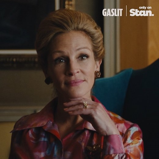 1M views · 1.8K reactions | Watergate was wrong. Martha was right. Julia Roberts and Sean Penn star as the Mitchells in the brand new series Gaslit, based on the insane but shockingly true story spotlighting the untold stories of the Watergate scandal. Premiering April 24, only on Stan. #GaslitOnStan | Stan. | Facebook