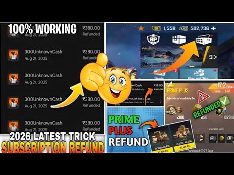 BGMI PRIME PLUS REFUND TRICK | 100% WORKING TRICK | 2026 UC REFUND METHOD | HOW TO REFUND UC IN BGMI