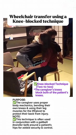 *Wheelchair transfer using a Knee-blocked technique #fblifestyle #nurses #caregiver #HealthcareHeroes #patientcare #elderlycare #patientsafety #narsyamvibes #everyonefollowers #followersreels #reelsfypシ #foryoupageシ | Iamnurse Vibes