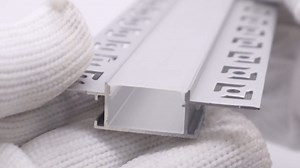 6-Pack 3.3ft/1M Led Aluminum Channel, Trimless Diffuser Channel for 20.5mm LED Strip Light, Recessed Drywall Aluminum LED Profile with End Caps for Wall Drywall Ceiling, Easy Installation