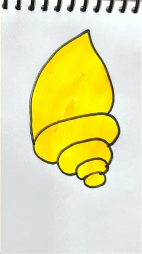 shell easy drawing for kids🐚😱#shorts #trending#viralvideo #viralshorts#art #youtubshorts #amira#kids