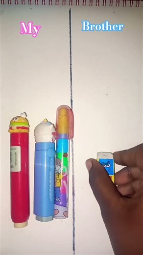 My vs my brother Stationery item🩵💖#stationarycollection​​ #cutestationery​​ #stationery​​ #shorts​