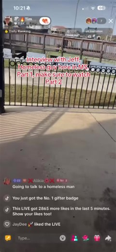 Interview with Jeff, homeless guy from Illinois, now living in Pascagoula MS, for the last 6 years. This is Part 1 of 2 part video. Make sure to watch part2. I will be doing more of these soon. #homeless #homelesspeople #homelessness