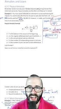 Payout Annuities Business Math in a Bathrobe (6.3 - Precalc) #maths #precalculus #businessmaths