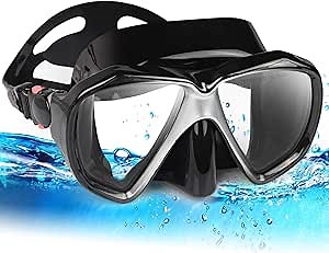 Atomic Venom Ultra Clear Ultra Wide Panoramic View Scuba Diving Mask, Black