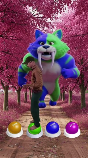 I Jump To New Button Cat, Dog, Elephant & Alien #shorts #funny #youtubeshorts #trendingshorts