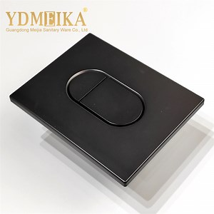 [Hot Item] Factory Price Wall Hung Bathroom Fittings Toilet Concealed Cistern ABS Black Dual Flush Button Flush Panel