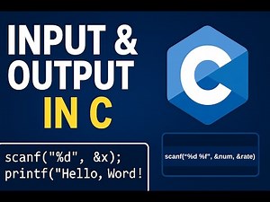 Input and Output in C Programming | scanf() & printf() Explained shortly