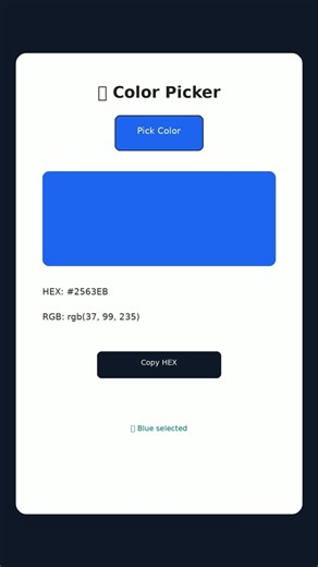 🎨 Color Picker Using HTML CSS & JavaScript | Mini Web Project🧑‍💻