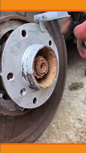 Applying Anti-Rust Grease on Wheel Hub Surface for Better Protection #automotive #repair