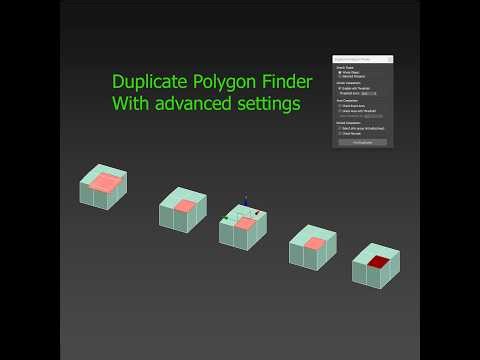 Duplicate Polygon Finder in 3ds max
