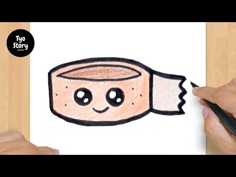 #296 How to Draw a Masking Tape - Easy Drawing Tutorial
