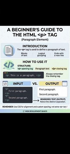 P Tag (Text Tag) in HTML ⚡‪@TeachingWeb‬