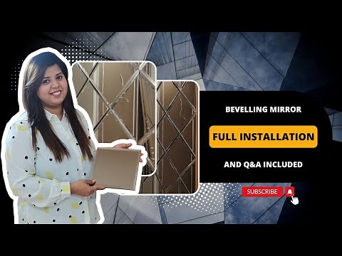 How to install Bevelling mirror in plywood | Bevelling Mirror Installation Process || Happy Interio
