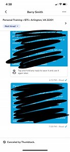 Thumbtack canceling request?