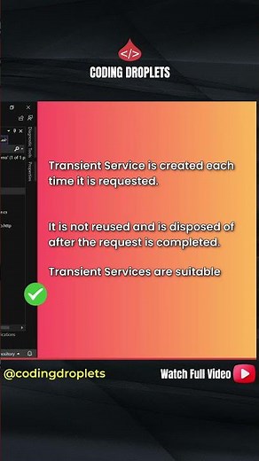 Transient Services with Dependency Injection - #dotnetcore #aspnetcore
