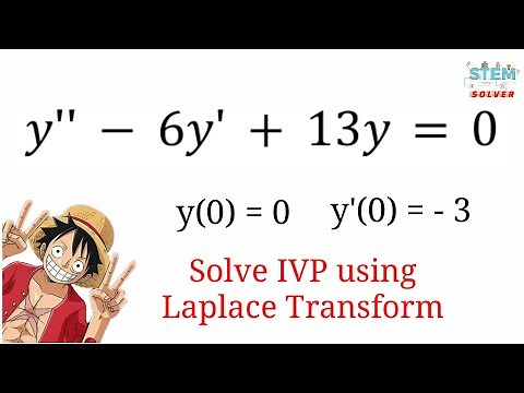 7.3-27 Use Laplace Transform to solve IVP y''-6y'+13y=0, y(0)=0, y'(0)=-3 | DE