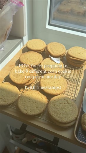 Day in the life, corn cookie bake off prep day edition! This is what the day before a bake off typically looks like—lots of prep happens beforehand to make baking 9 batches of cookies in one day go smoothly. Early access results for the corn cookie bake off are now up on Substack—comment SUBSTACK if you want a link to the post! (Free subscribers can unlock one post for free.) Otherwise, the full blog post will be up for free soon ✨ Spotted in the video: thank you to @nancysyogurt for gifting som