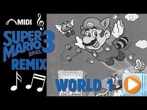 Super Mario Bros. 3 World 1 remix with Microsoft GS Wavetable synth's soundfounts (WMP)