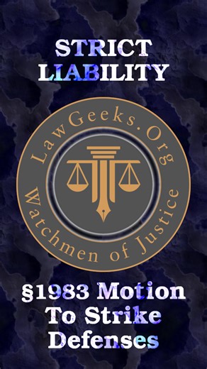 Strict liability means exactly what you think it means. Part 2 of 29 Join us: https://lawgeeks.org/skool Shorts: https://www.youtube.com/playlist?list=PLX9JmL8hcPFw-q0pJ1HoCJSsYjCV4Hxir Complete Motion to Strike: https://www.youtube.com/playlist?list=PLX9JmL8hcPFx1fhJ-rHjLLmr6jH0z18XE