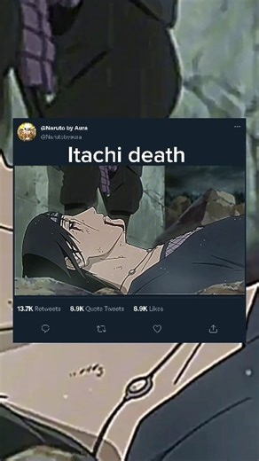 Itachi death #naruto #itachi #shorts