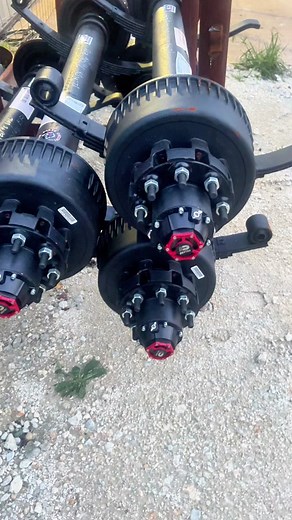 Dexter 12,000 lbs Electric Brake Trailer Axles fully loaded with springs ready to install on trailer! . On sale now only $2400 each. . Www.trailerpartsunlimited.com 844-898-8687 631 TX 75 N Huntsville TX 77320 . Pick up or have shipped to you . . #trailerparts #partsstore #trailer #trailers #trailerpartsunlimited #hauling #trailerservices #truck #hauling #fleetmaintenance #hotshottrucking #automotive #trailering #trailerwheel #trailerrepair #wholesaleparts #traileraxles #onsale #fastshipping #ca