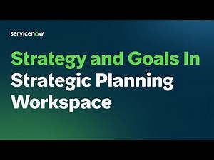 Strategic Planning Workspace: Strategy and Goals