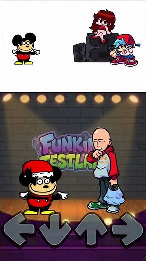 [FNF] Saitama vs Mokey - Mickey Parody Mod | FNF Character Test | Friday Night Funkin' Game #fnf