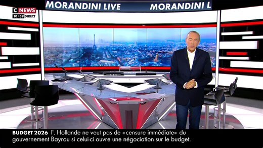 Regardez les trois premières minutes de "Morandini Live", présentée par Jean-Marc Morandini, qui était de retour ce matin en direct sur CNews - VIDEO