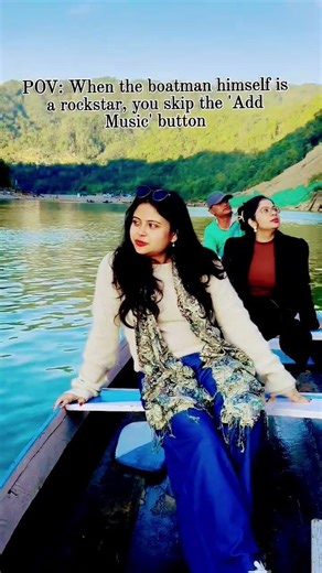When the boatman himself is a rockstar, you skip the 'Add Music' button #shorts #mountains #trip