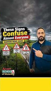 Narrow Road Signs | Road Narrows Warning Sign