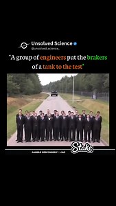 A group of engineers rigorously tested the braking system of a tank to evaluate its performance under extreme conditions. The tests likely involved assessing the brakes' ability to stop the heavy vehicle at various speeds, on different terrains, and during emergency scenarios. Such evaluations ensure the tank's safety, reliability, and operational effectiveness in combat or training situations, identifying any weaknesses in the braking mechanism for improvement. #TankTesting #BrakeTest #Military
