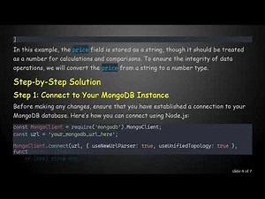 How to Dynamically Change the Datatype of a Field in MongoDB from String to Number Using Node.js