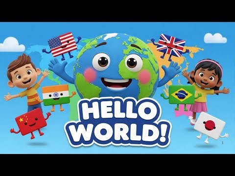 Hello World Flags Song 🌍 | Countries & Flags for Kids | World Song for Toddlers | Zuzu Melody