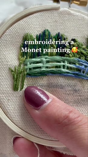 Embroidery ASMR Experience Inspired by Monet