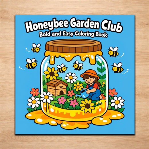 Bee Coloring Pages – Spring Garden Printable Set - Etsy