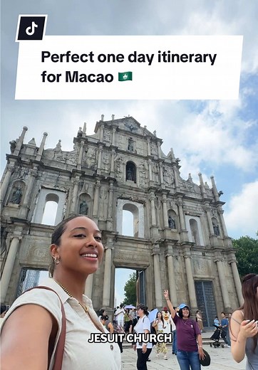Day trip to Macau 🇲🇴 from Hong Kong 🇭🇰 itinerary 🎉 Macau is the perfect day trip from HK because it’s just an hour away by ferry or boat and it’s a whole different world. Of course, if you have more time, you can easily spend a night or two, especially if you like casinos. They call Macau the Vegas of Asia 🎰 📌Save this for your trip to Macau 🇲🇴 and make sure to follow me for more 🙂 #macau #macau🇲🇴 #macautrip #visitmacau #travelmacau #macautravel