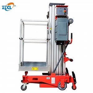[Hot Item] Ztcl 6m 8m 9m 10m 12m Aluminium Aerial Work Platform Hydraulic Lift Hydraulic Man Lifter Single Mast Lift Aerial Work Platform One Man Lift Platform