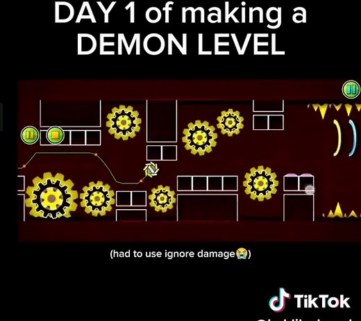 DAY 1 of making a DEMON LEVEL | #geometrydash #fyp #level
