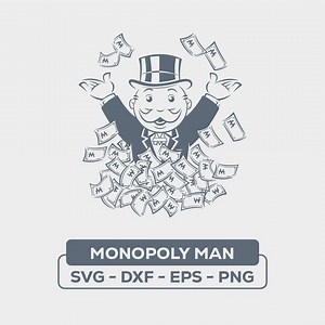Monopoly Man Money SVG – Game Cut File (digital Download) - Etsy
