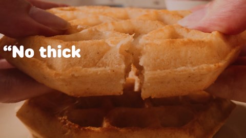 Eggo Thick and Fluffy Frozen Waffles, Frozen Breakfast, Breakfast Food, Blueberry, 11.6oz Box (6 Waffles)