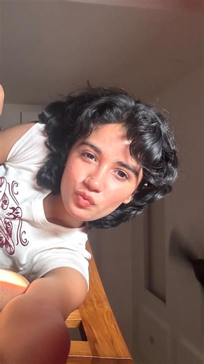 Amna Imam on Instagram: "I wanted to do this trend eeeh . . . . . [short curly hair, wavy hair, short hair inspo, pixie cut, trending audio, trending reels]"