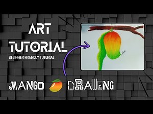 Mango Drawing Easy With Color and Shading | How to draw mango for beginners | Drawing for Kids