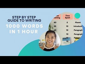 How to write a 1000 word essay in 1 hour and YOU CAN TOO!