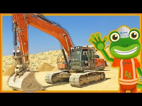 Gecko and the Giant Excavator on the Construction Site | Real Diggers for Kids