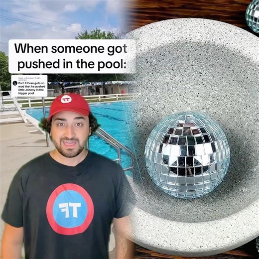 When someone got pushed in the pool #comedy #shorts