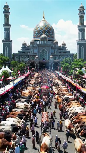 Perayaan Kurban Dalam Skala Besar Di Indonesia! Full Sapi Limosin #shorts #sapi #kurbannusantara