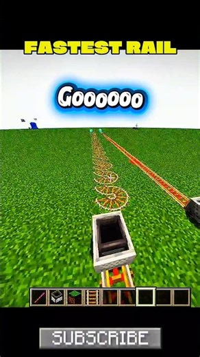 How to make SUPER FAST Rails in Minecraft! 🤯🔥 #minecraft #shorts