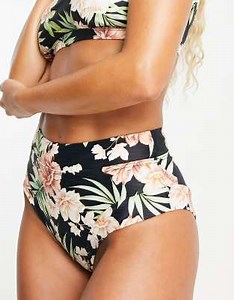 Rip Curl Sol Seeker Mirage high waist bikini bottom in tropical print  | ASOS